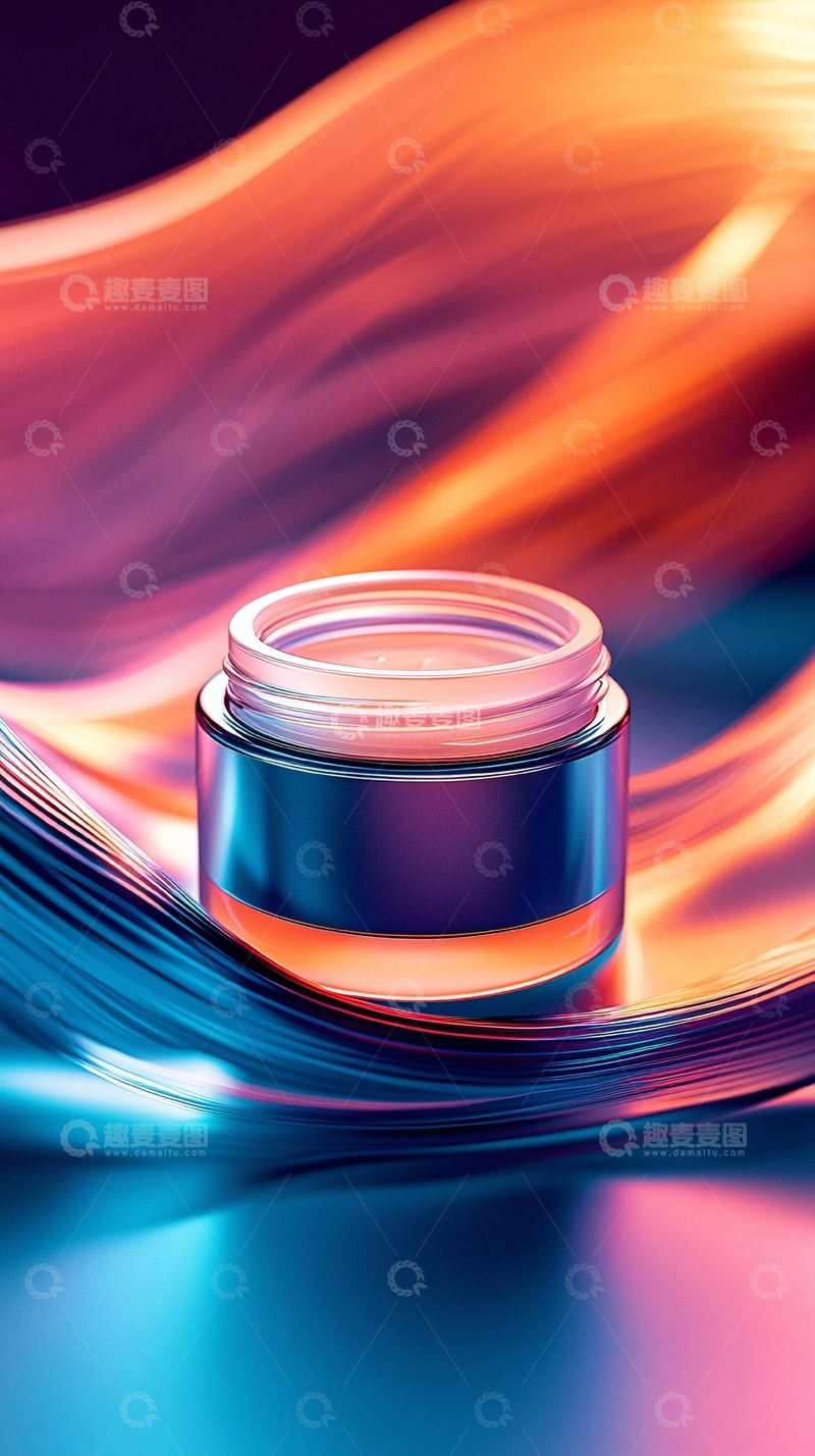高清大图下载【趣麦麦图】精致护肤品罐特写