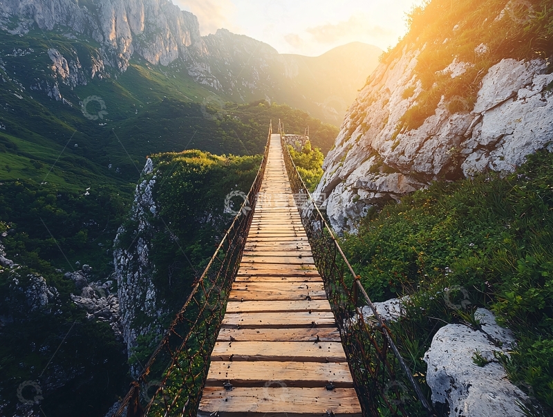 高清大图下载【趣麦麦图】悬索桥