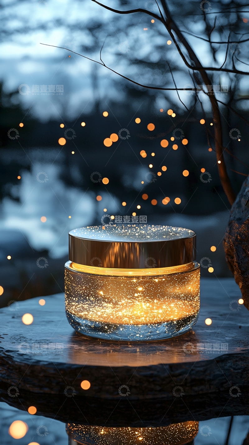 高清大图下载【趣麦麦图】星空下的护肤品