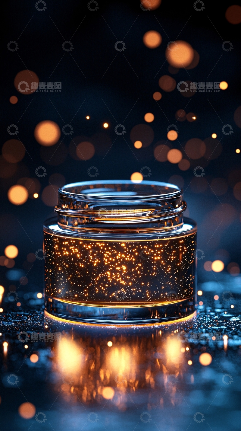 高清大图下载【趣麦麦图】闪耀金光护肤品