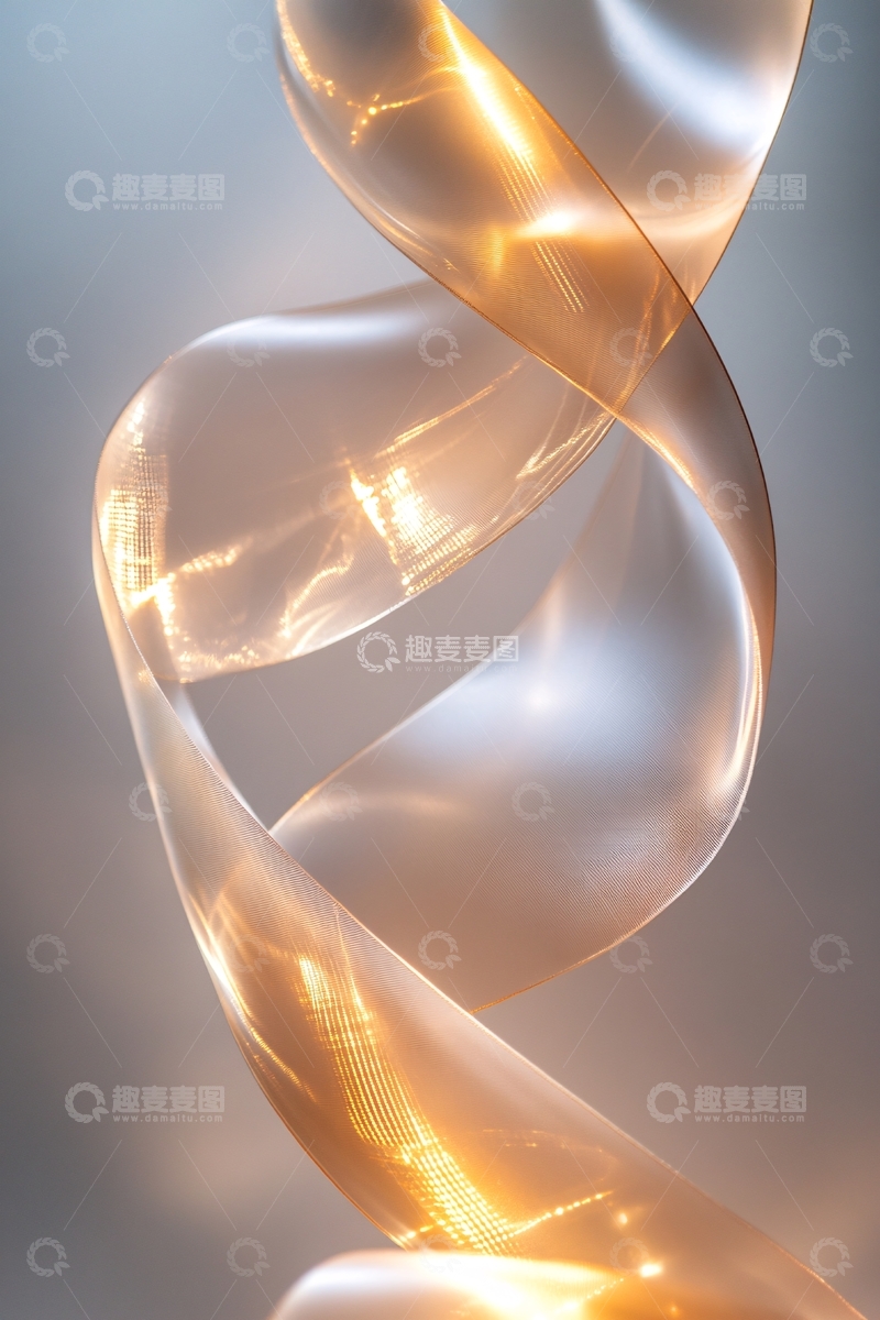 高清大图下载【趣麦麦图】光影交错的螺旋丝带