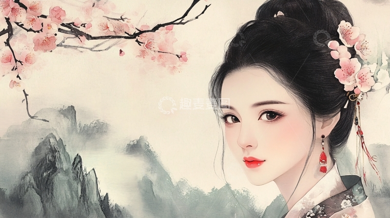 高清大图下载【趣麦麦图】古风美女