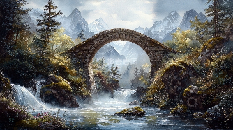 高清大图下载【趣麦麦图】石头拱桥