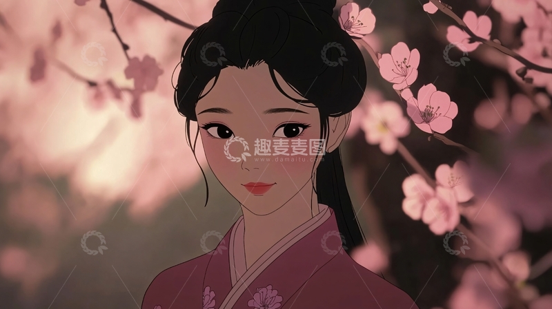 高清大图下载【趣麦麦图】古风少女