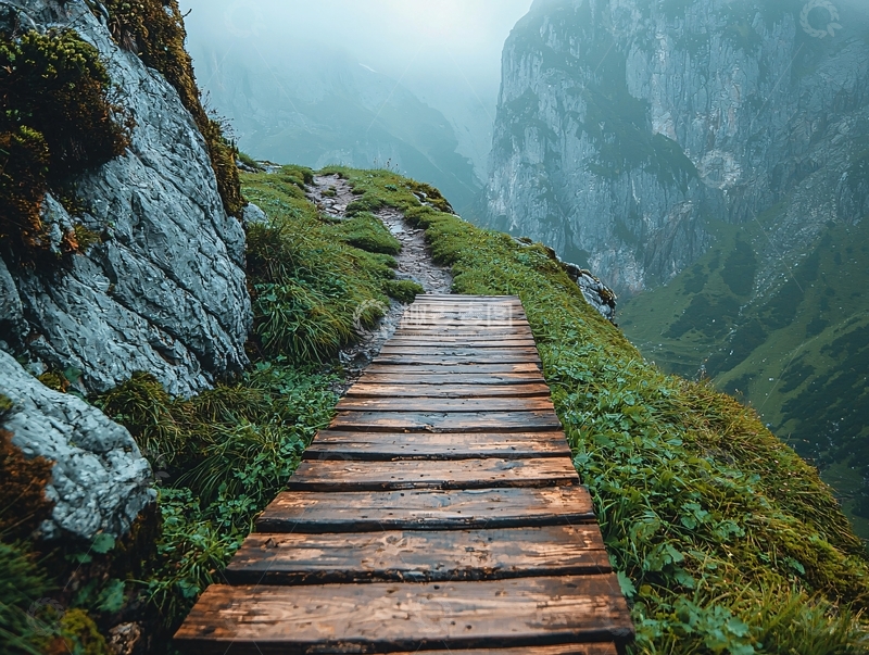 高清大图下载【趣麦麦图】蜿蜒山路通向远方