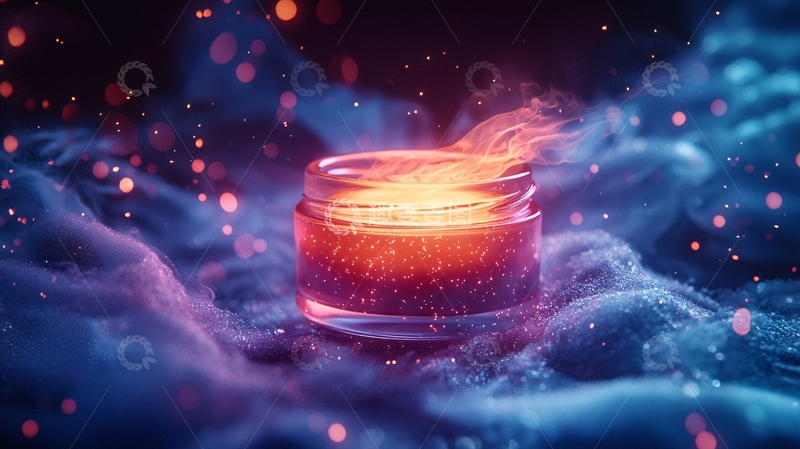 高清大图下载【趣麦麦图】发光的罐子周围有雾