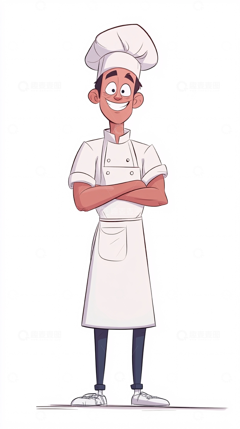 高清大图下载【趣麦麦图】开心厨师卡通人物