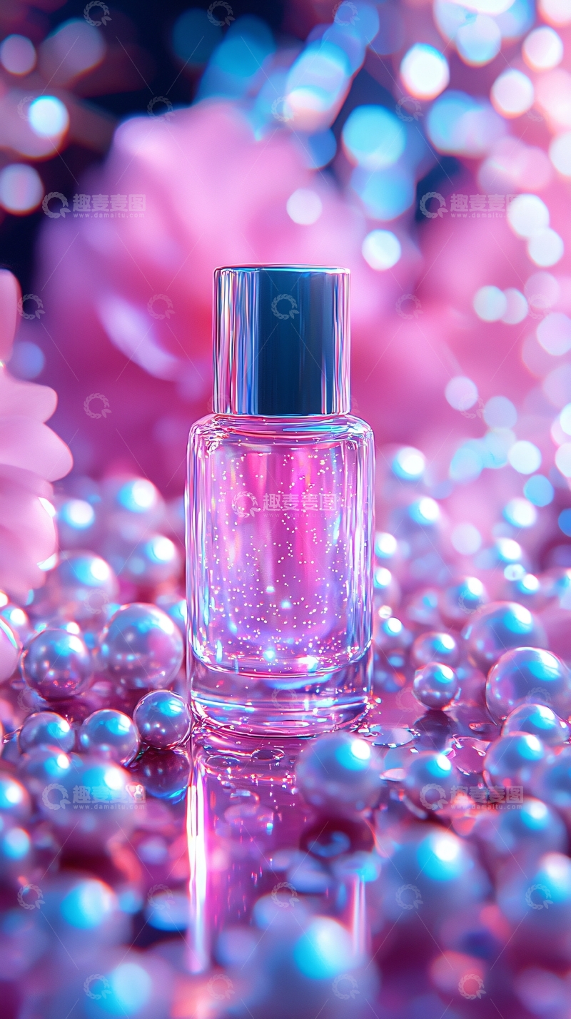 高清大图下载【趣麦麦图】粉色指甲油梦幻背景