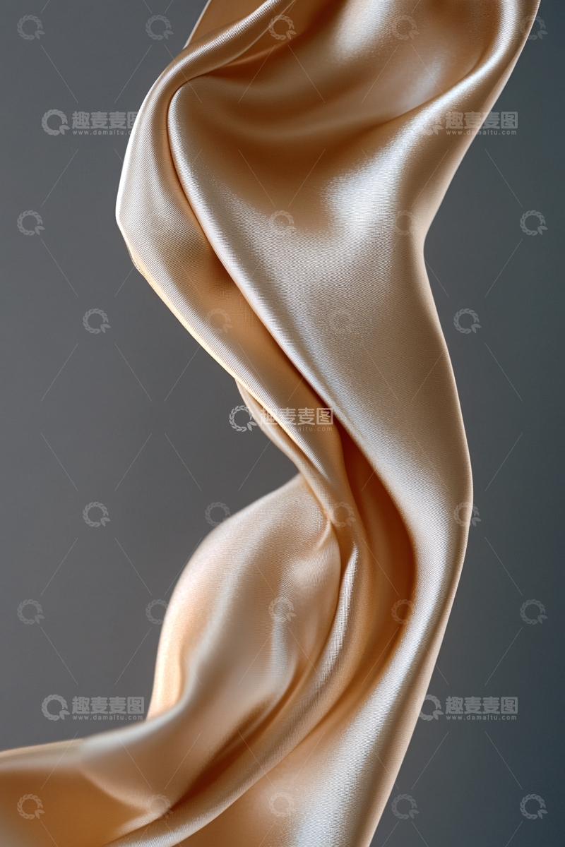 高清大图下载【趣麦麦图】飘逸丝绸质感高级灰背景