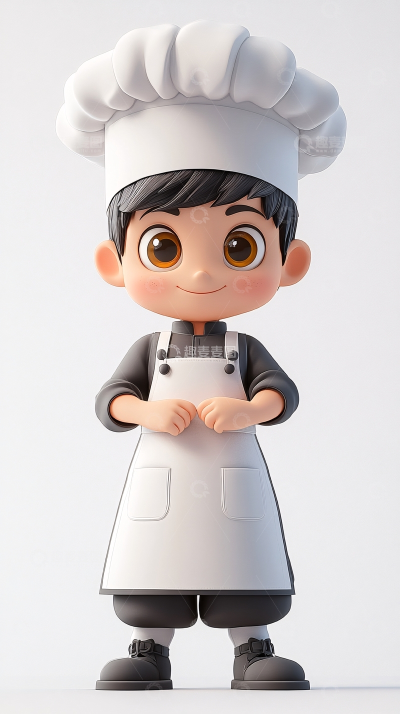 高清大图下载【趣麦麦图】卡通厨师男孩