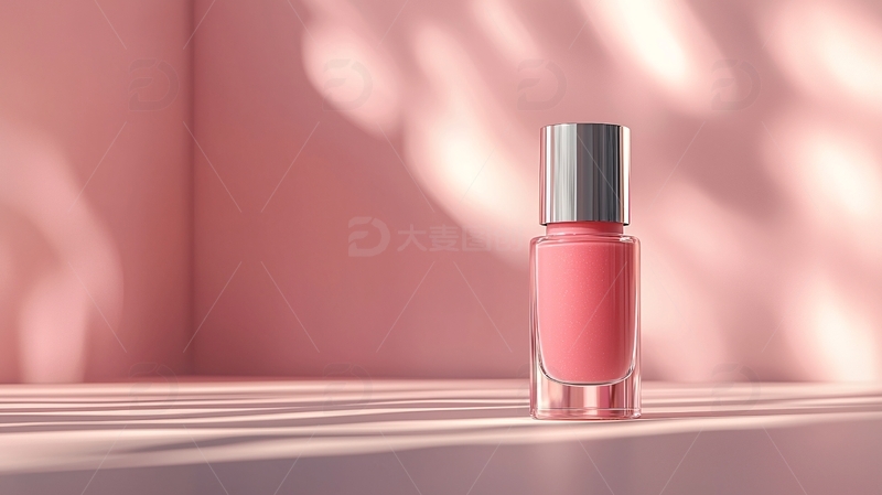 高清大图下载【趣麦麦图】粉色指甲油瓶