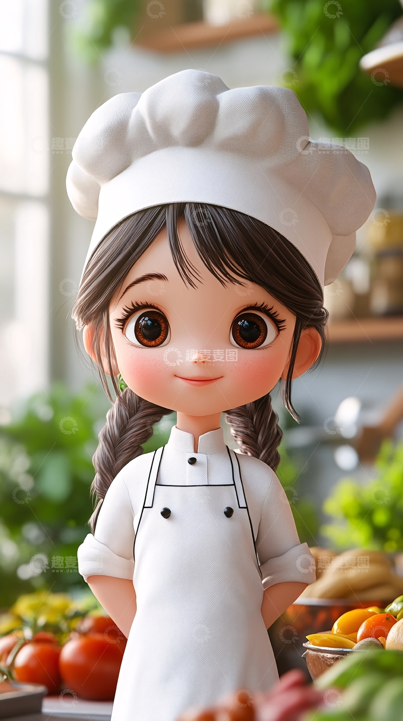 高清大图下载【趣麦麦图】可爱小厨师