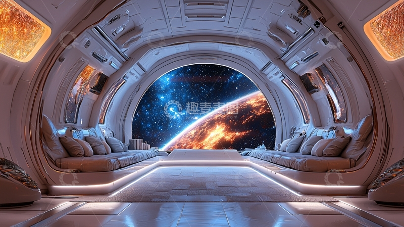 高清大图下载【趣麦麦图】未来宇宙飞船内部