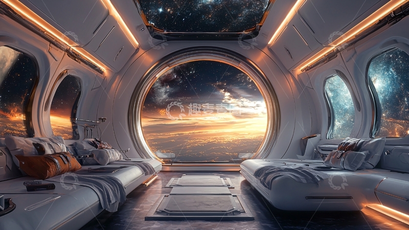 高清大图下载【趣麦麦图】未来太空舱内景