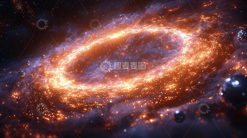 高清大图下载【趣麦麦图】燃烧的宇宙环