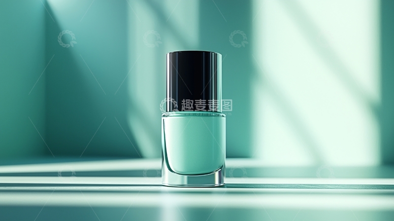 高清大图下载【趣麦麦图】薄荷绿指甲油瓶