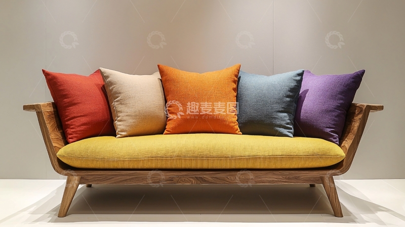 高清大图下载【趣麦麦图】黄色沙发
