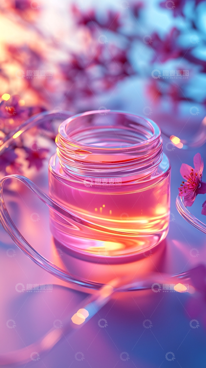 高清大图下载【趣麦麦图】粉色液体罐