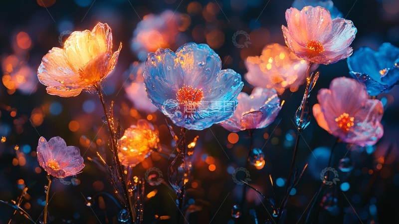 高清大图下载【趣麦麦图】夜光花朵