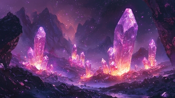 紫色水晶山脉