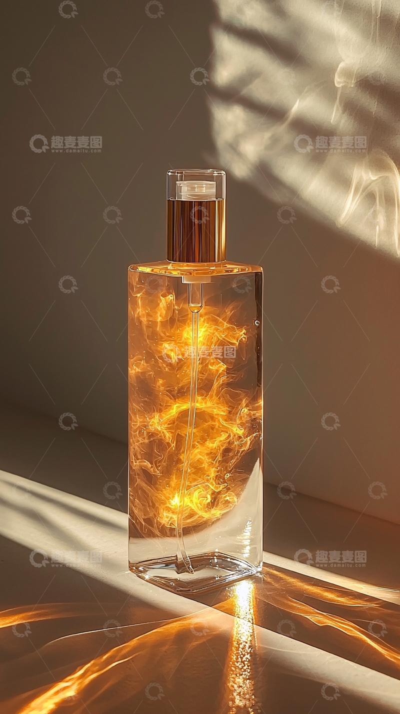 高清大图下载【趣麦麦图】金色香水瓶