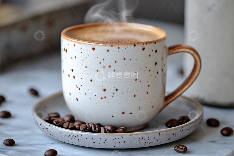 高清大图下载【趣麦麦图】热气腾腾的咖啡杯
