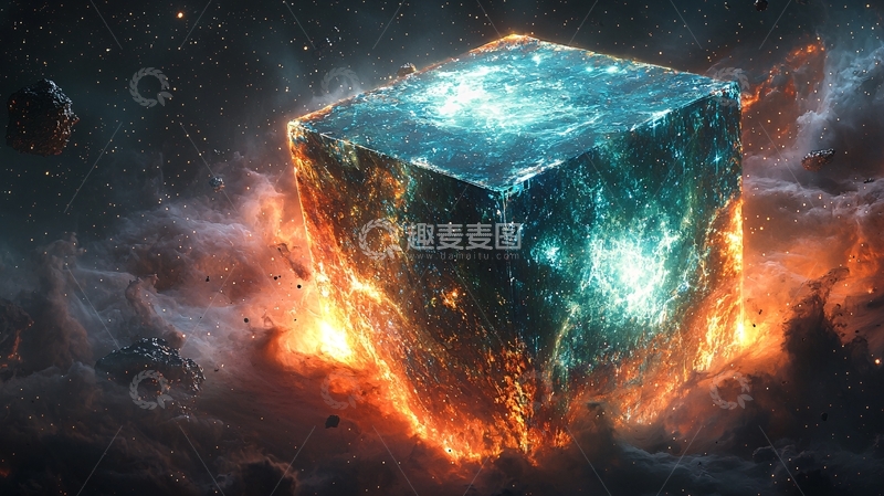 高清大图下载【趣麦麦图】宇宙能量方块