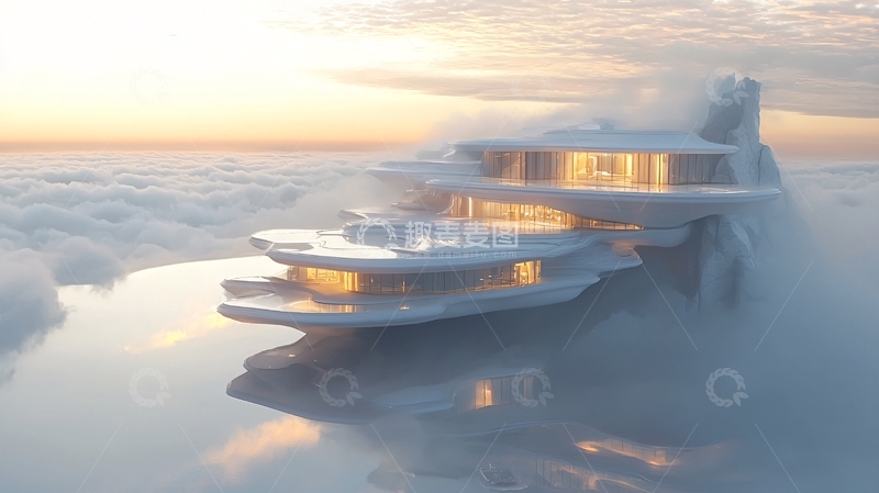 高清大图下载【趣麦麦图】云端上的奢华游艇