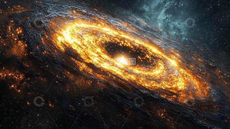 高清大图下载【趣麦麦图】燃烧的星系旋涡