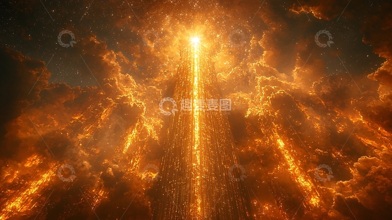 高清大图下载【趣麦麦图】火焰光柱