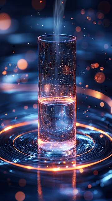 光影玻璃杯水纹