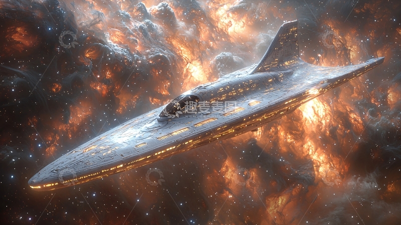 高清大图下载【趣麦麦图】宇宙飞船坠毁