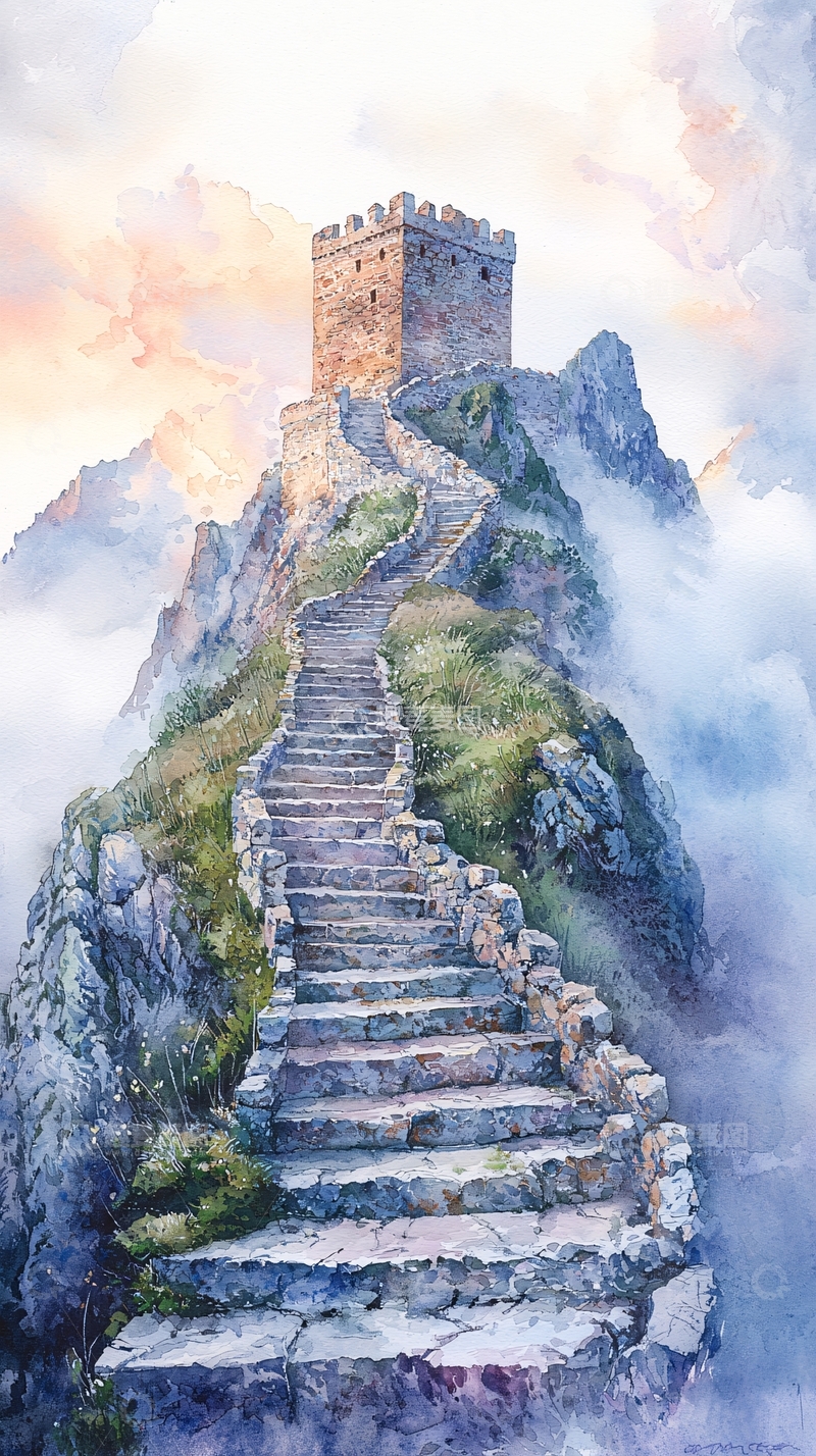 高清大图下载【趣麦麦图】云海中的长城