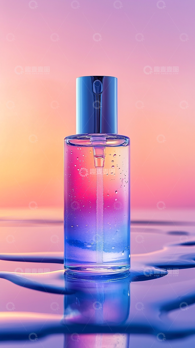 高清大图下载【趣麦麦图】渐变色香水瓶