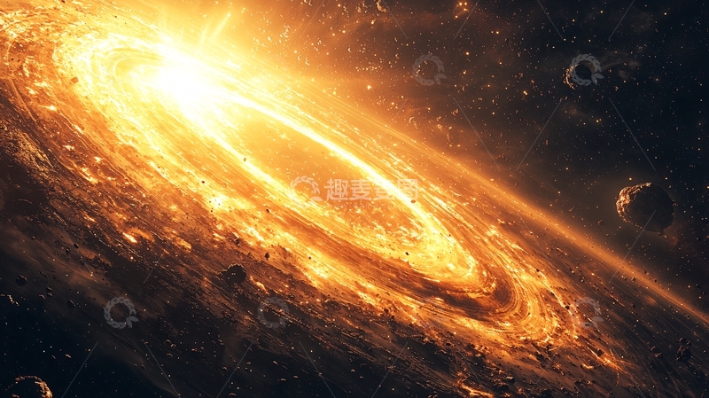 高清大图下载【趣麦麦图】宇宙星云火焰漩涡