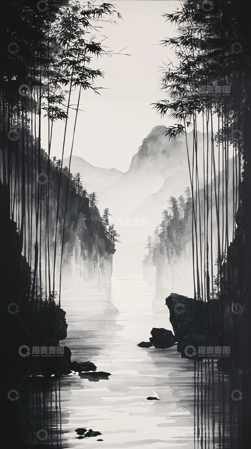 高清大图下载【趣麦麦图】水墨画