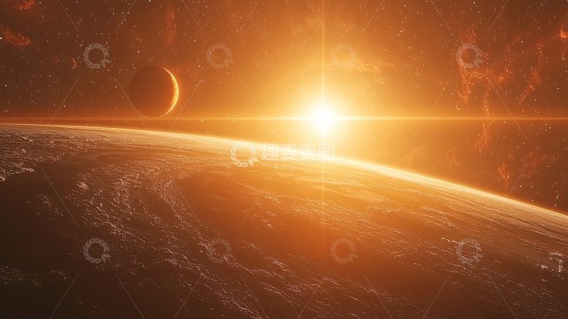 高清大图下载【趣麦麦图】星球日出