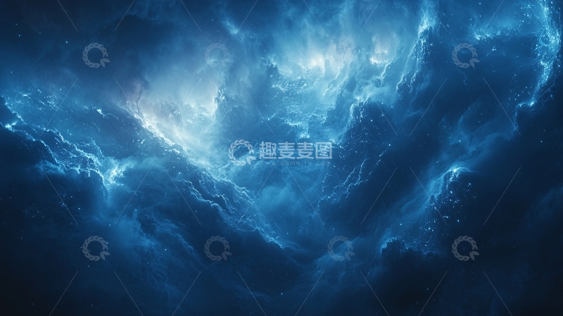 高清大图下载【趣麦麦图】蓝色宇宙云