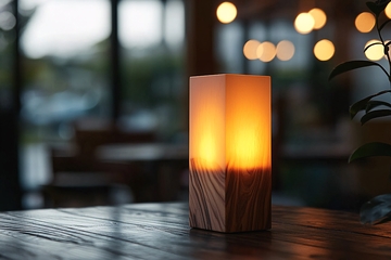 温馨暖光木质台灯