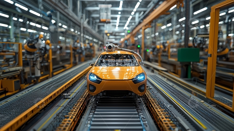 高清大图下载【趣麦麦图】汽车装配线