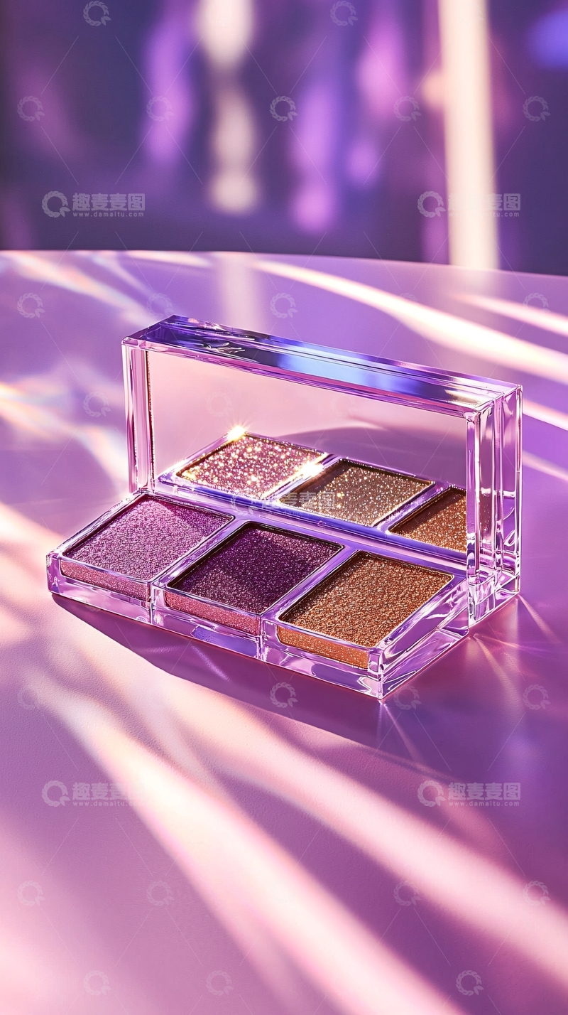 高清大图下载【趣麦麦图】紫调闪亮眼影盘