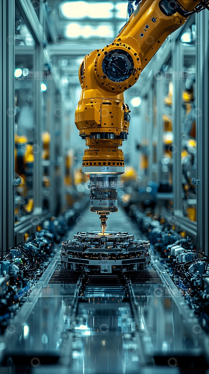 高清大图下载【趣麦麦图】工业机器人自动化生产线