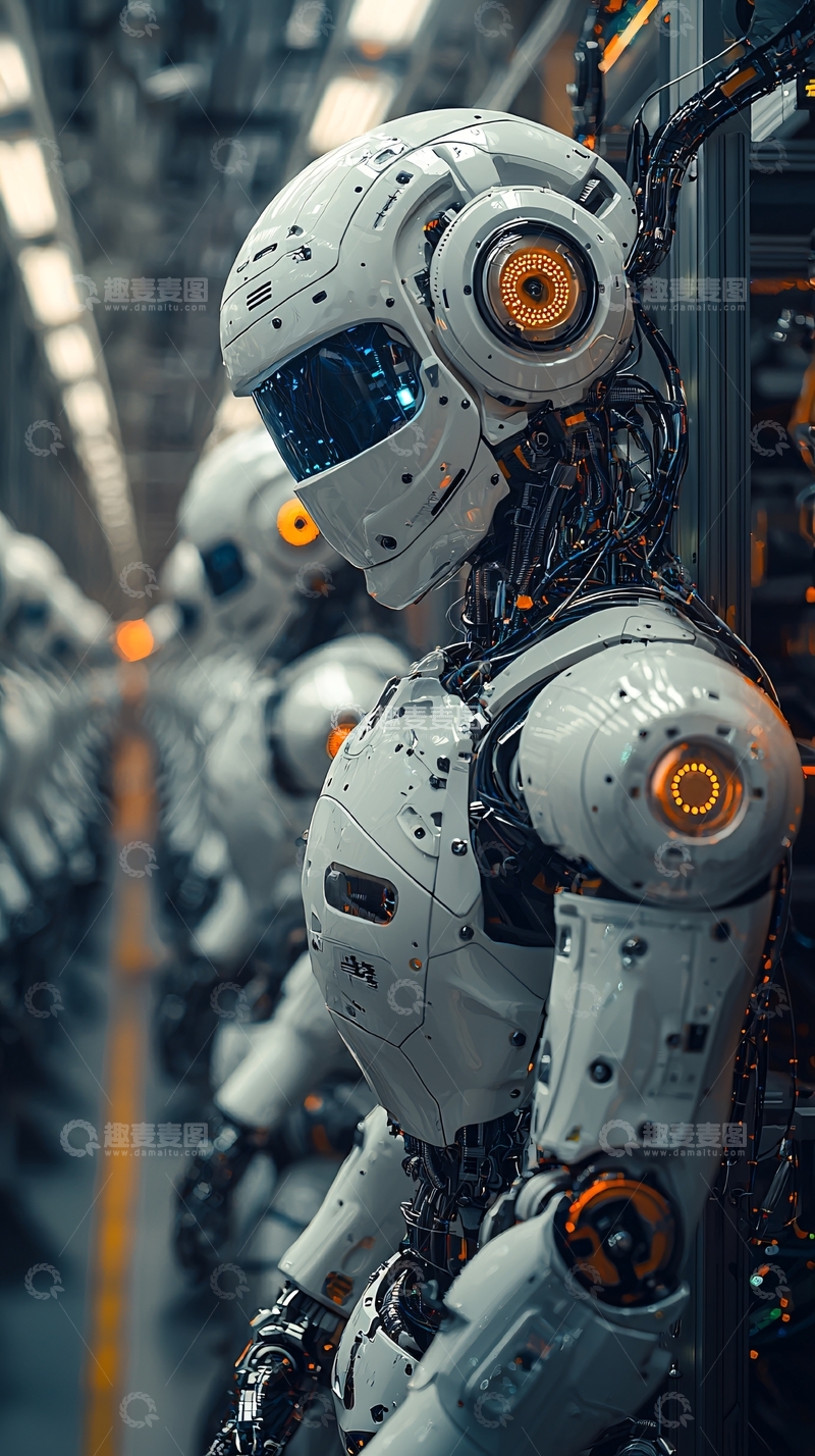 高清大图下载【趣麦麦图】未来科技感机器人