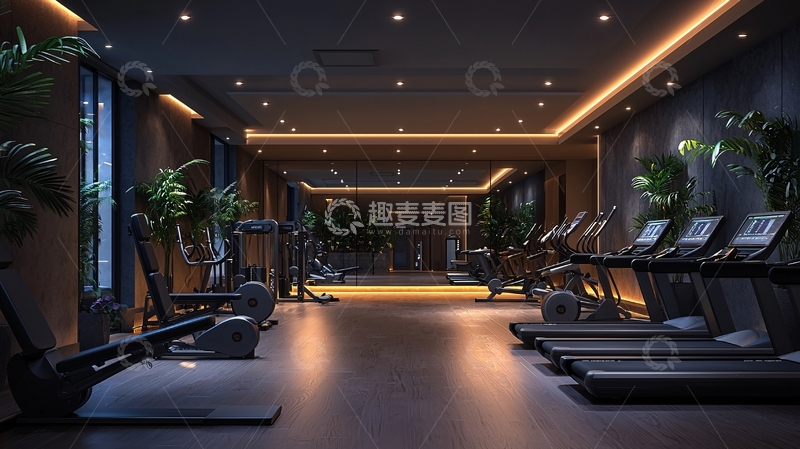 高清大图下载【趣麦麦图】高端健身房室内设计