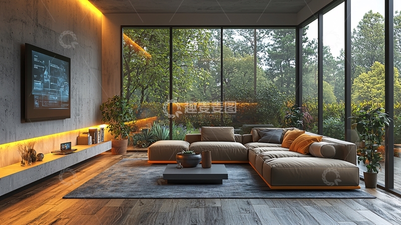 高清大图下载【趣麦麦图】现代简约客厅设计