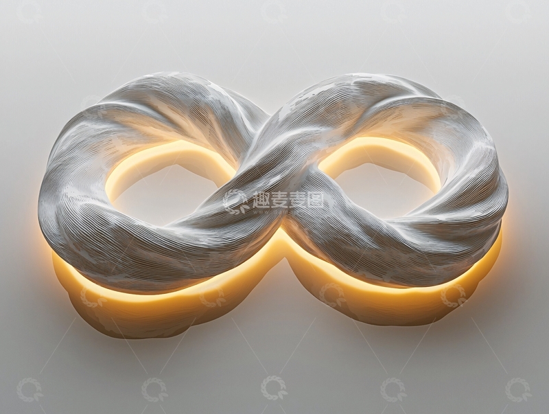 高清大图下载【趣麦麦图】无限符号发光雕塑
