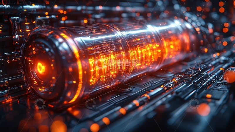 高清大图下载【趣麦麦图】未来科技感玻璃管