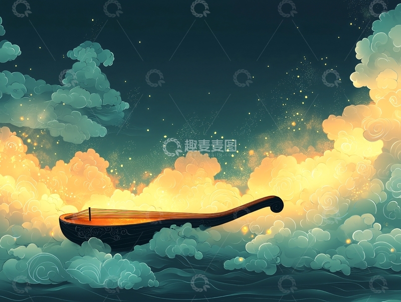 高清大图下载【趣麦麦图】云海孤舟