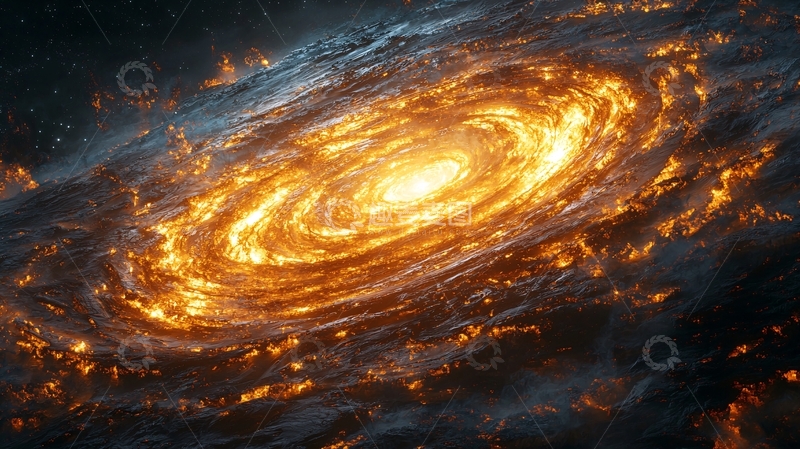 高清大图下载【趣麦麦图】燃烧的螺旋星系