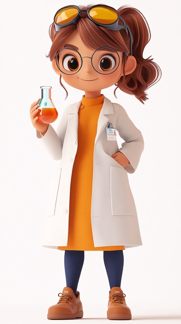 卡通女科学家